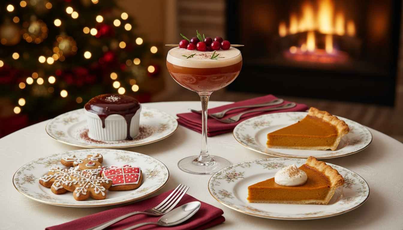 christmas dessert cocktail and food pairing